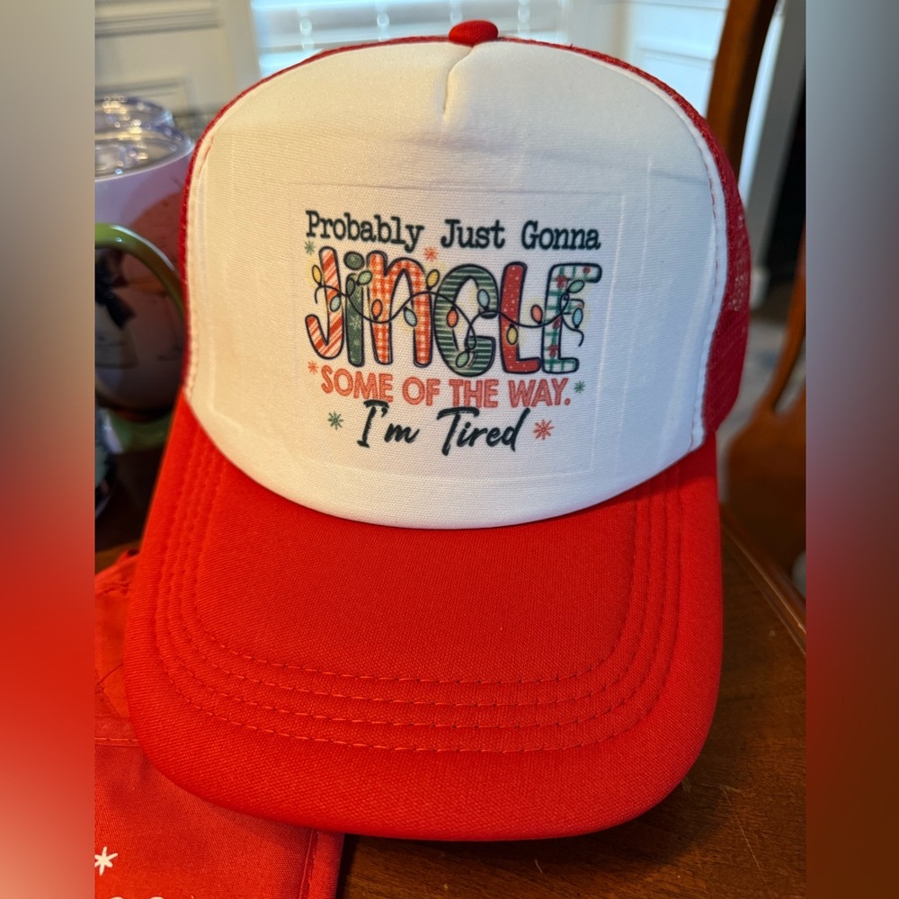 Christmas trucker hat NWOT